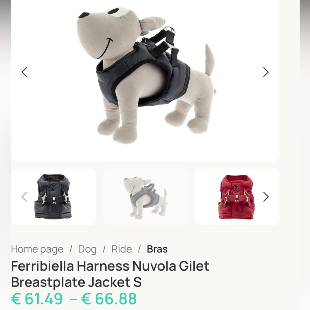 Ferribiella Harness Nuvola Gilet Breastplate Jacket for small Dog - Picture 15 of 16